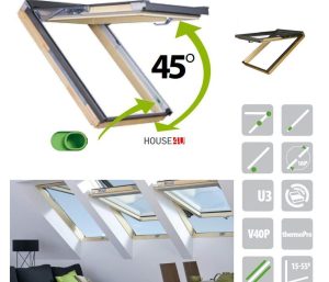 Fereastra mansarda cu dubla deschidere Fakro FPP-V U5