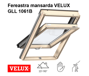 Fereastra mansarda Velux GLL 1061B - maner jos