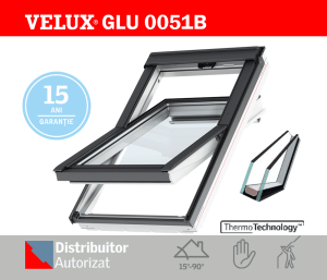 Fereastra mansarda VELUX GLU 0051B - maner jos