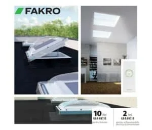 Ferestra ELECTRICA acoperis tip terasa FAKRO DEC P2