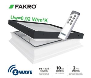 Ferestra ELECTRICA acoperis tip terasa FAKRO DEG P2