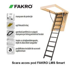 Scara acces pod FAKRO LMS Smart