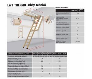Scara acces pod FAKRO LWT Thermo 2