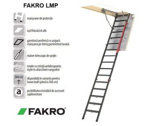 Scara acces pod metalica FAKRO LMP