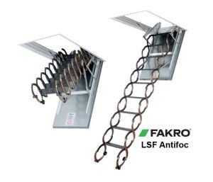 Scara acces pod metalica FAKRO LSF Antifoc