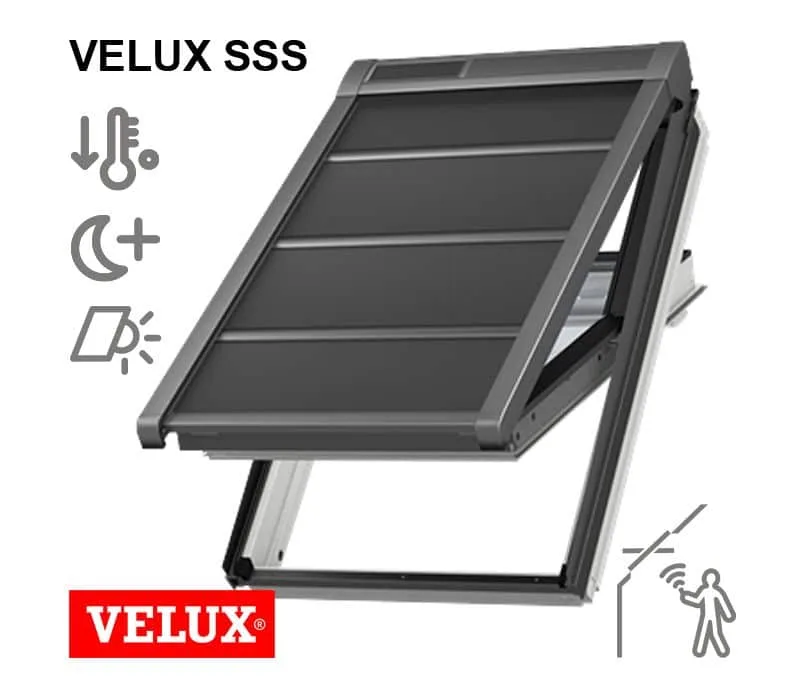 Roleta-exterioara-cu-motor-solar-VELUX-SSS---model-ECO Roleta exterioara cu motor solar VELUX SSS - model ECO