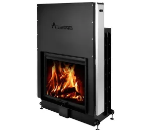 Focar de șemineu - Flat 75/60 German Edition – Geam panoramic 1 suprafață vitrată, 14 KW, randament 86%