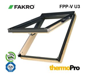 Fereastra mansarda FAKRO FPP-V U3 preSelect MAX dubla deschidere