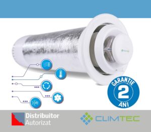 Recuperator CLIMTEC RD 100 Base, debit aer 40 mc/h