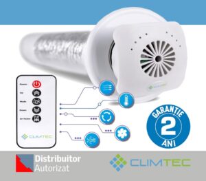 Recuperator CLIMTEC RD 100 Standard, debit aer 40 mc/h
