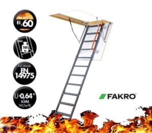 Scara pod Rezistenta la foc 60 - FAKRO LMF 60 Antifoc