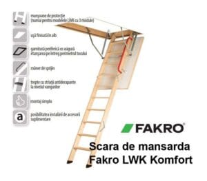 Scara pod FAKRO LWK Komfort termoizolata