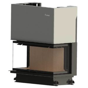 Focar de șemineu - Crystal 110 ECO – Geam panoramic 3 suprafețe vitrate, 18 KW, randament ≥70%